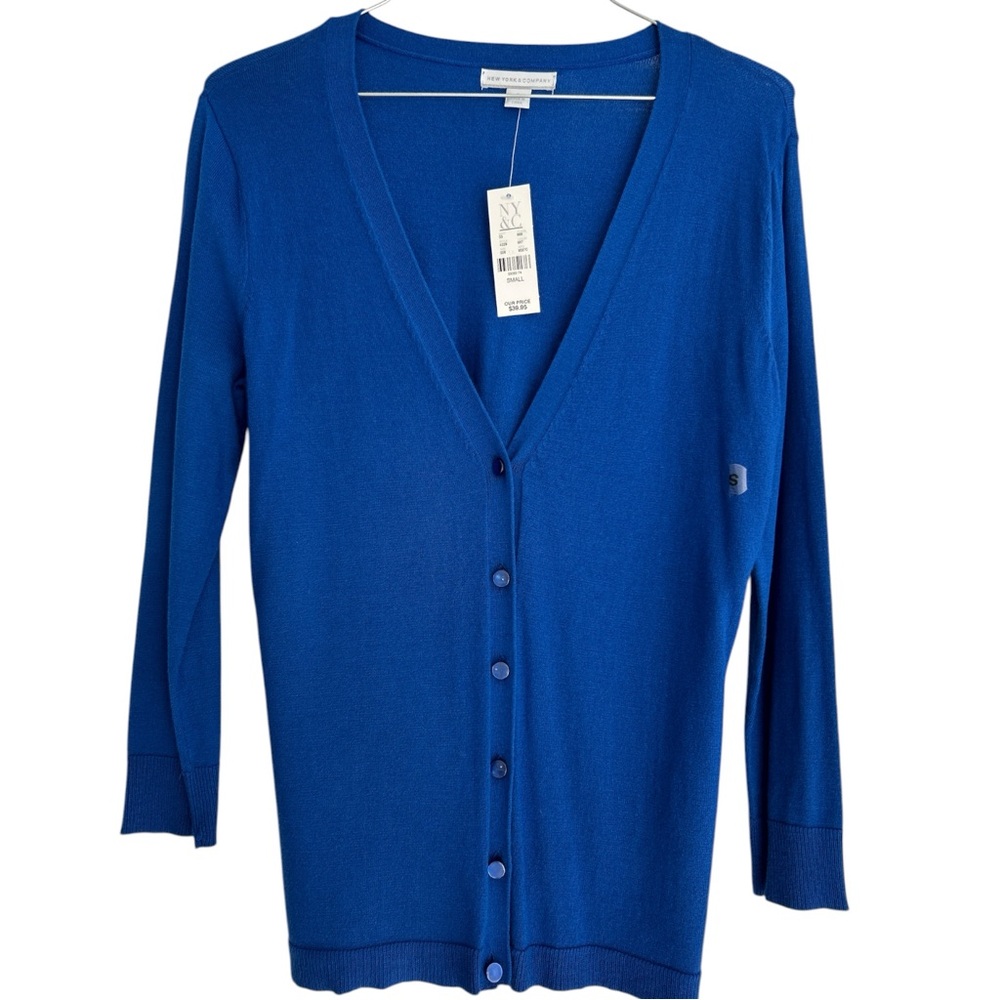New York & Company Royal Blue Women's Cardigan